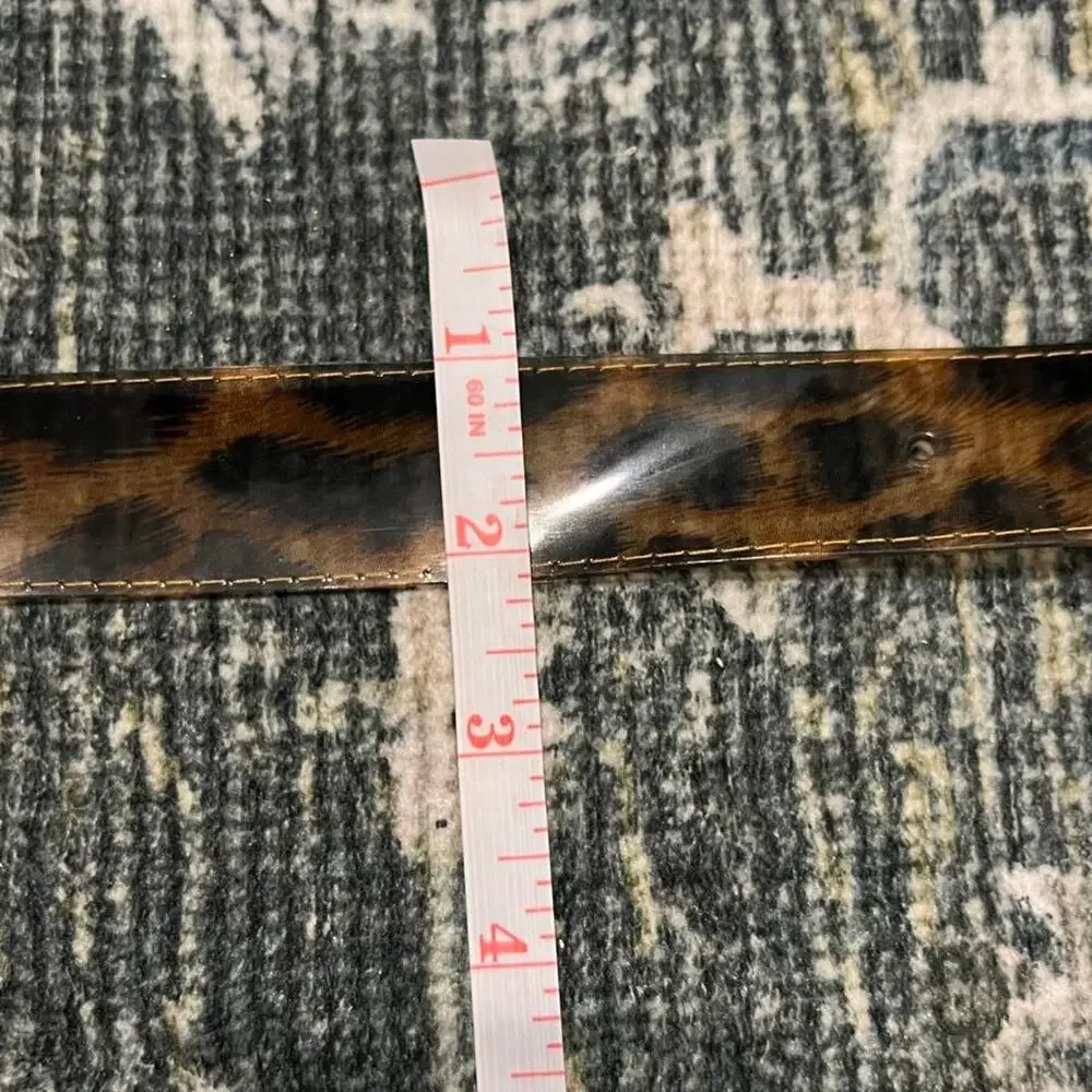 Vintage Y2K Clear Leopard Print Lucid Belt
